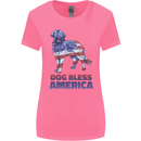 Dog Bless America USA Womens Wider Cut T-Shirt Azalea