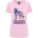 Dog Bless America USA Womens Wider Cut T-Shirt Light Pink