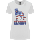 Dog Bless America USA Womens Wider Cut T-Shirt White