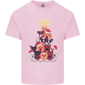 Dog Christmas Tree Xmas Boxer Doberman Kids T-Shirt Childrens Light Pink