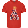 Dog Christmas Tree Xmas Boxer Doberman Kids T-Shirt Childrens Red