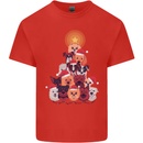 Dog Christmas Tree Xmas Boxer Doberman Kids T-Shirt Childrens Red