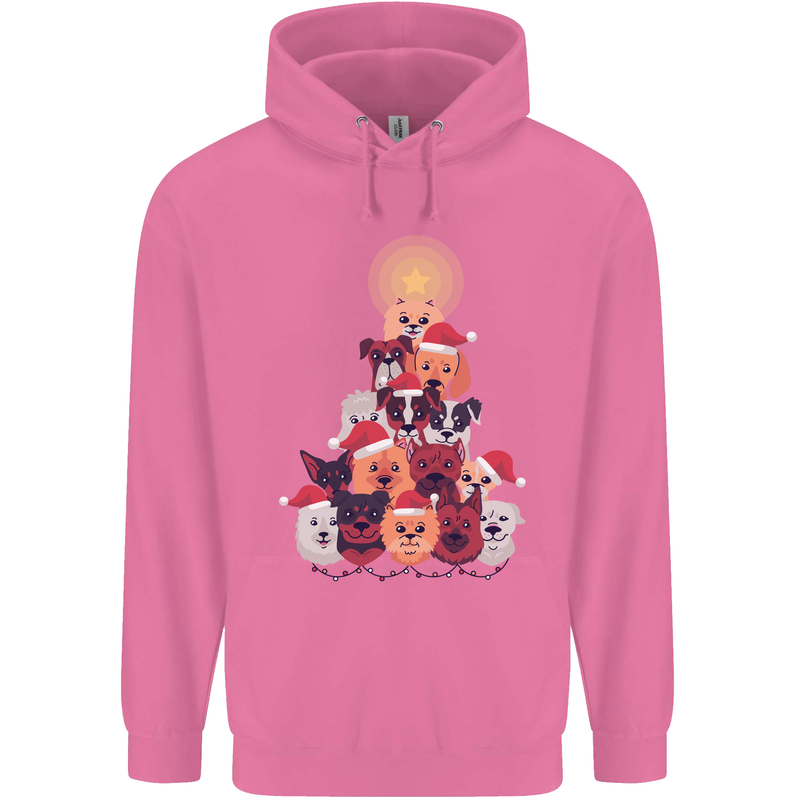 Dog Christmas Tree Xmas Boxer Doberman Mens 80% Cotton Hoodie Azelea