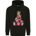 Dog Christmas Tree Xmas Boxer Doberman Mens 80% Cotton Hoodie Black