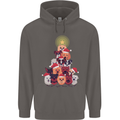 Dog Christmas Tree Xmas Boxer Doberman Mens 80% Cotton Hoodie Charcoal
