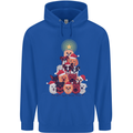 Dog Christmas Tree Xmas Boxer Doberman Mens 80% Cotton Hoodie Royal Blue