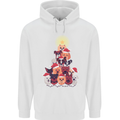 Dog Christmas Tree Xmas Boxer Doberman Mens 80% Cotton Hoodie White