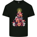 Dog Christmas Tree Xmas Boxer Doberman Mens Cotton T-Shirt Tee Top Black
