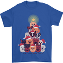 Dog Christmas Tree Xmas Boxer Doberman Mens T-Shirt 100% Cotton Royal Blue