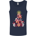 Dog Christmas Tree Xmas Boxer Doberman Mens Vest Tank Top Navy Blue