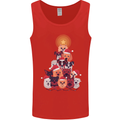 Dog Christmas Tree Xmas Boxer Doberman Mens Vest Tank Top Red