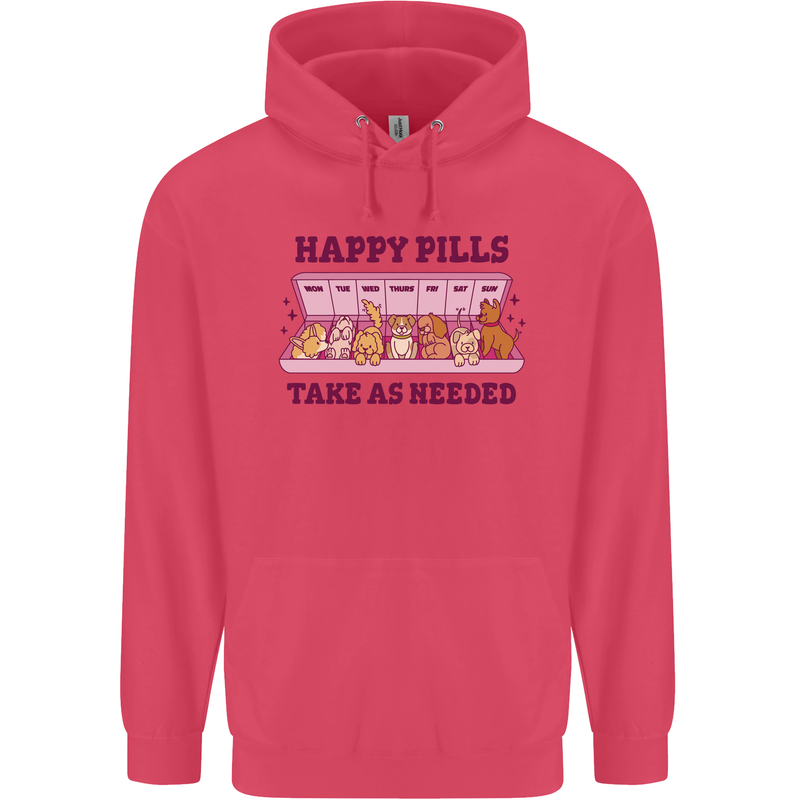 Dog Happy Pills Childrens Kids Hoodie Heliconia