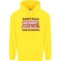 Dog Happy Pills Childrens Kids Hoodie Yellow