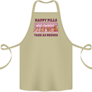 Dog Happy Pills Cotton Apron 100% Organic Khaki
