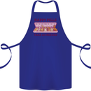 Dog Happy Pills Cotton Apron 100% Organic Royal Blue