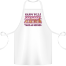 Dog Happy Pills Cotton Apron 100% Organic White