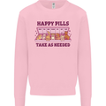 Dog Happy Pills Kids Sweatshirt Jumper Light Pink