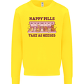 Dog Happy Pills Kids Sweatshirt Jumper Yellow