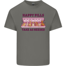 Dog Happy Pills Kids T-Shirt Childrens Charcoal