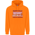 Dog Happy Pills Mens 80% Cotton Hoodie Orange