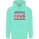 Dog Happy Pills Mens 80% Cotton Hoodie Peppermint