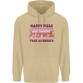 Dog Happy Pills Mens 80% Cotton Hoodie Sand