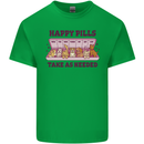 Dog Happy Pills Mens Cotton T-Shirt Tee Top Irish Green