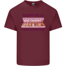 Dog Happy Pills Mens Cotton T-Shirt Tee Top Maroon