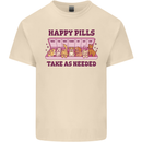Dog Happy Pills Mens Cotton T-Shirt Tee Top Natural