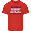 Dog Happy Pills Mens Cotton T-Shirt Tee Top Red