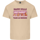 Dog Happy Pills Mens Cotton T-Shirt Tee Top Sand
