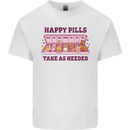 Dog Happy Pills Mens Cotton T-Shirt Tee Top White