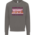 Dog Happy Pills Mens Sweatshirt Jumper Charcoal