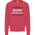 Dog Happy Pills Mens Sweatshirt Jumper Heliconia