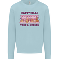 Dog Happy Pills Mens Sweatshirt Jumper Light Blue