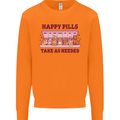 Dog Happy Pills Mens Sweatshirt Jumper Orange