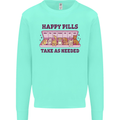 Dog Happy Pills Mens Sweatshirt Jumper Peppermint