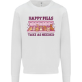 Dog Happy Pills Mens Sweatshirt Jumper White