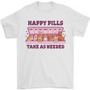 Dog Happy Pills Mens T-Shirt 100% Cotton White