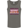 Dog Happy Pills Mens Vest Tank Top Charcoal