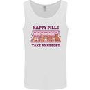 Dog Happy Pills Mens Vest Tank Top White