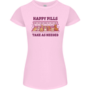 Dog Happy Pills Womens Petite Cut T-Shirt Light Pink