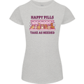 Dog Happy Pills Womens Petite Cut T-Shirt Sports Grey