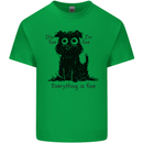 Dog I'm Fine Everything is Fine Funny Dog Mens Cotton T-Shirt Tee Top Irish Green