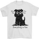Dog I'm Fine Everything is Fine Funny Dog Mens T-Shirt 100% Cotton White