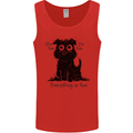 Dog I'm Fine Everything is Fine Funny Dog Mens Vest Tank Top Red