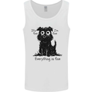 Dog I'm Fine Everything is Fine Funny Dog Mens Vest Tank Top White