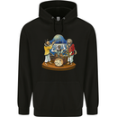 Dog Jazz Band Funny Music Mens 80% Cotton Hoodie Black