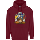 Dog Jazz Band Funny Music Mens 80% Cotton Hoodie Maroon
