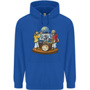 Dog Jazz Band Funny Music Mens 80% Cotton Hoodie Royal Blue